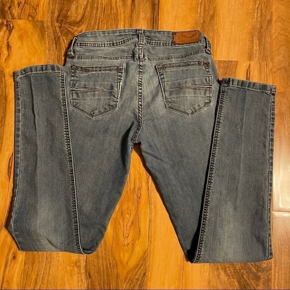 h&g Skinny Straight Jeans Size 7 Stretch Denim Mid Rise Blue - Picture 4 of 9